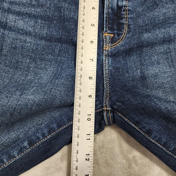 Good American Jeans Women 2/26 Blue Mid Rise Good Legs Skinny Distressed Raw Hem - Picture 8 of 11